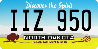 ND license plate IIZ950