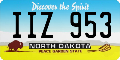 ND license plate IIZ953