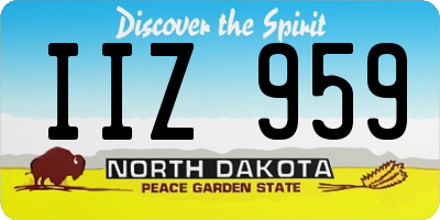 ND license plate IIZ959