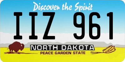 ND license plate IIZ961