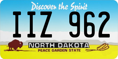 ND license plate IIZ962