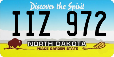 ND license plate IIZ972