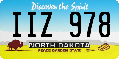 ND license plate IIZ978