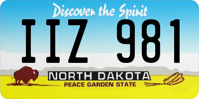 ND license plate IIZ981