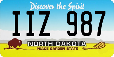ND license plate IIZ987