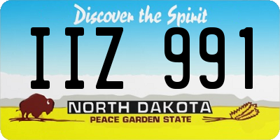 ND license plate IIZ991