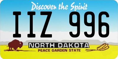 ND license plate IIZ996