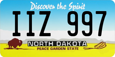 ND license plate IIZ997
