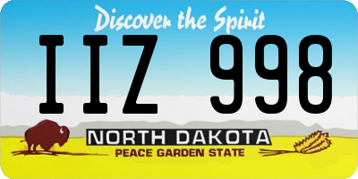 ND license plate IIZ998