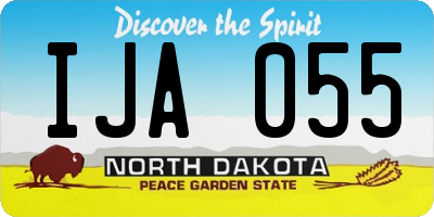 ND license plate IJA055
