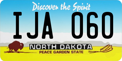 ND license plate IJA060