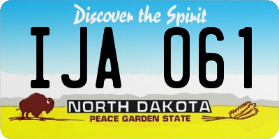 ND license plate IJA061
