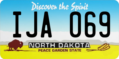 ND license plate IJA069