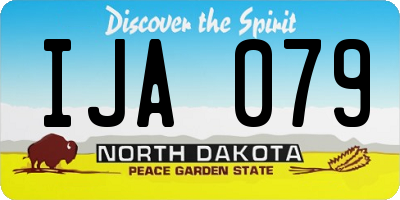 ND license plate IJA079