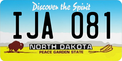 ND license plate IJA081