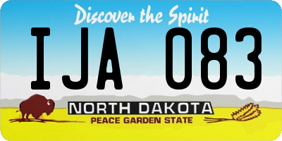 ND license plate IJA083