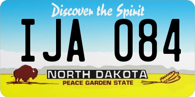 ND license plate IJA084