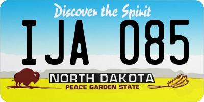 ND license plate IJA085