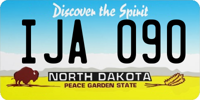ND license plate IJA090