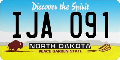 ND license plate IJA091