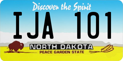 ND license plate IJA101