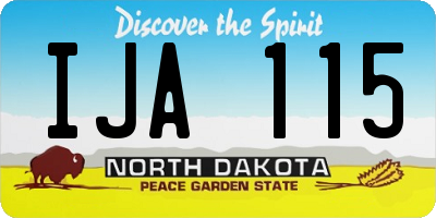 ND license plate IJA115