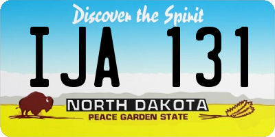 ND license plate IJA131