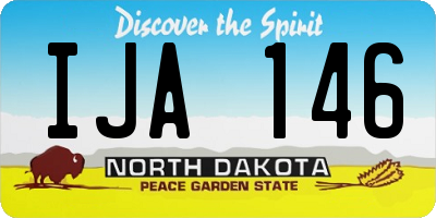 ND license plate IJA146