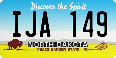ND license plate IJA149
