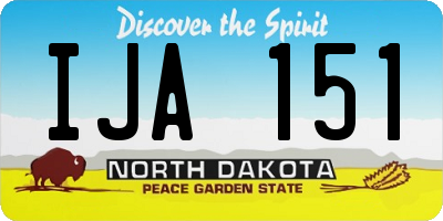 ND license plate IJA151