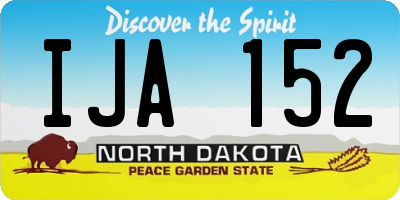 ND license plate IJA152