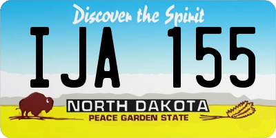 ND license plate IJA155