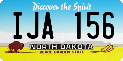 ND license plate IJA156