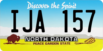 ND license plate IJA157