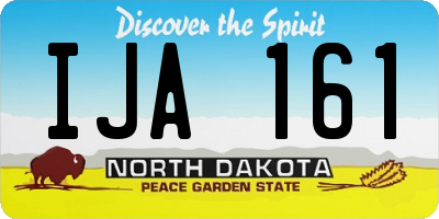 ND license plate IJA161
