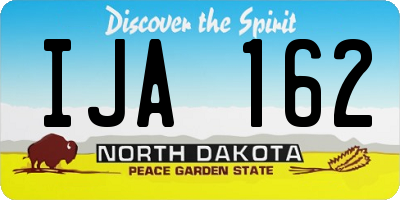 ND license plate IJA162