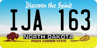 ND license plate IJA163