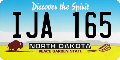 ND license plate IJA165