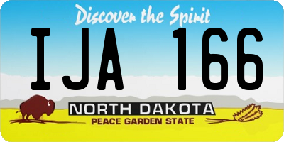 ND license plate IJA166