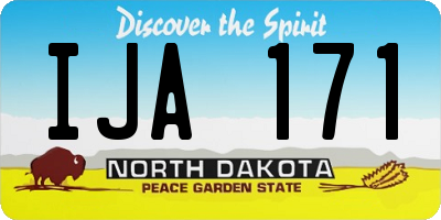 ND license plate IJA171
