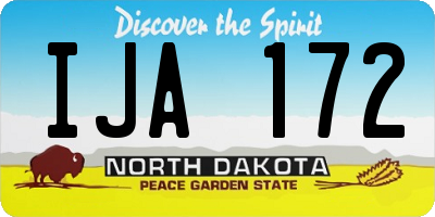 ND license plate IJA172