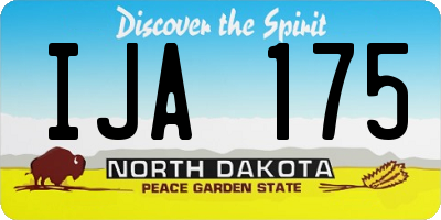 ND license plate IJA175