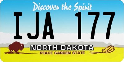ND license plate IJA177