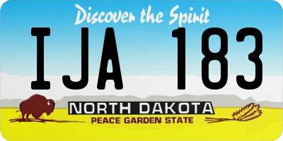 ND license plate IJA183