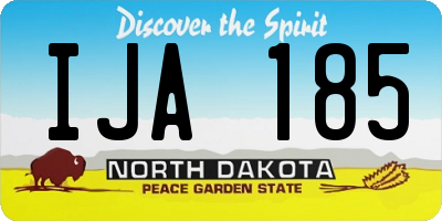 ND license plate IJA185