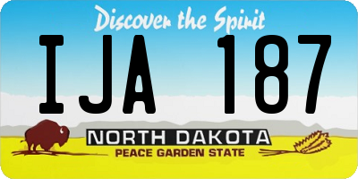 ND license plate IJA187