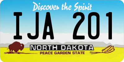 ND license plate IJA201