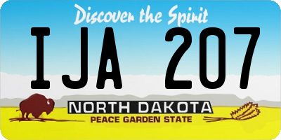 ND license plate IJA207