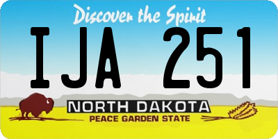 ND license plate IJA251