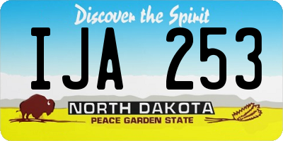 ND license plate IJA253